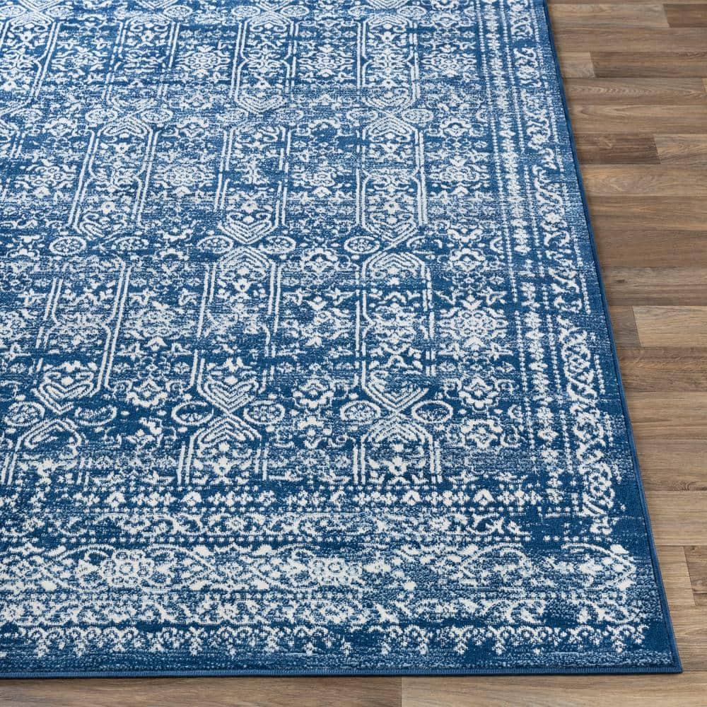 Livabliss Roma Vintage Oriental Area Rug,5'3" x 7'1",Dark Blue