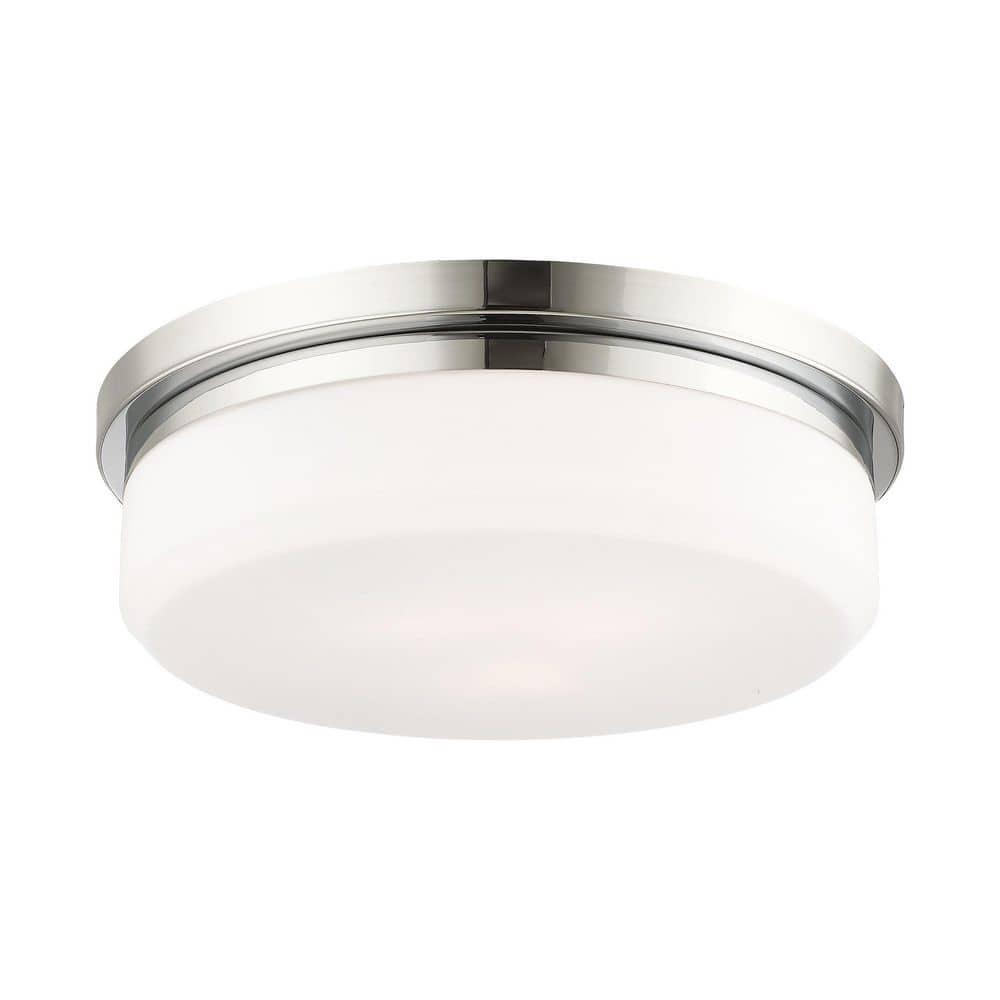 Livex Lighting 7393 15.5" Wide Flush Mount Ceiling Fixture / Wall Sconce - Chrome