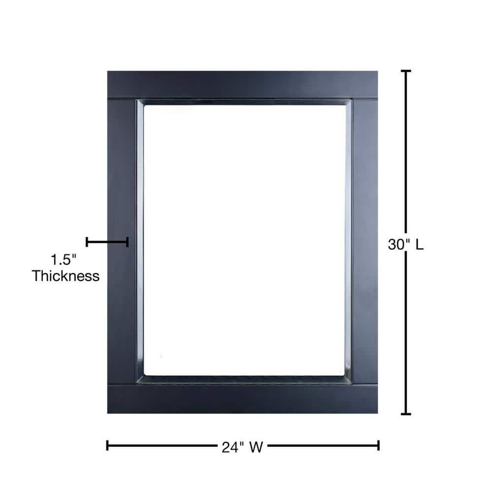 Eviva Aberdeen 24" Espresso Framed Bathroom Wall Mirror