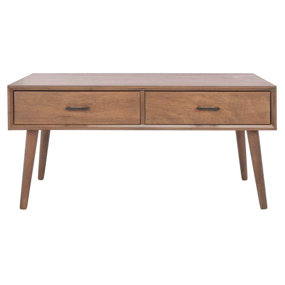 Mozart Mid-Century Coffee Table - Brown - Safavieh