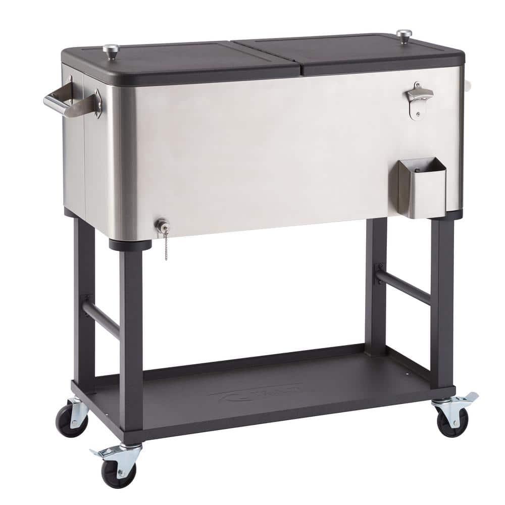 Trinity TRINITY 100 Qt./25 Gal. Stainless Steel Wheeled Cooler w/ Detachable Tub