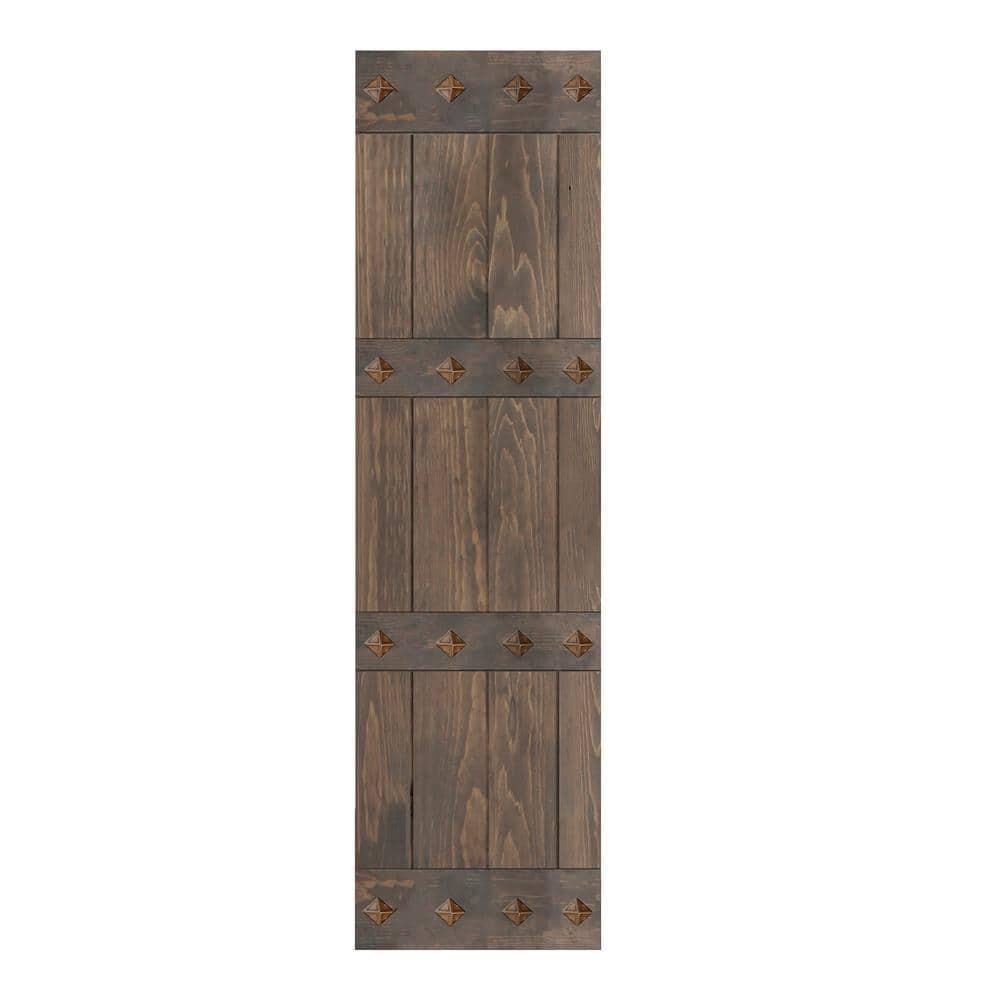 IsLife 84'' Solid Wood Paneled Matte without Installation Hardware Kit Barn Door