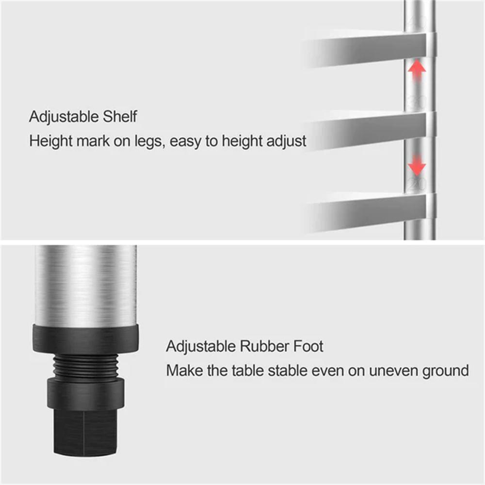 ROVSUN 36'' x 24'' Stainless Steel Table for Prep & Work, Metal Table with Undershelf for Kitchen Restaurant, Home