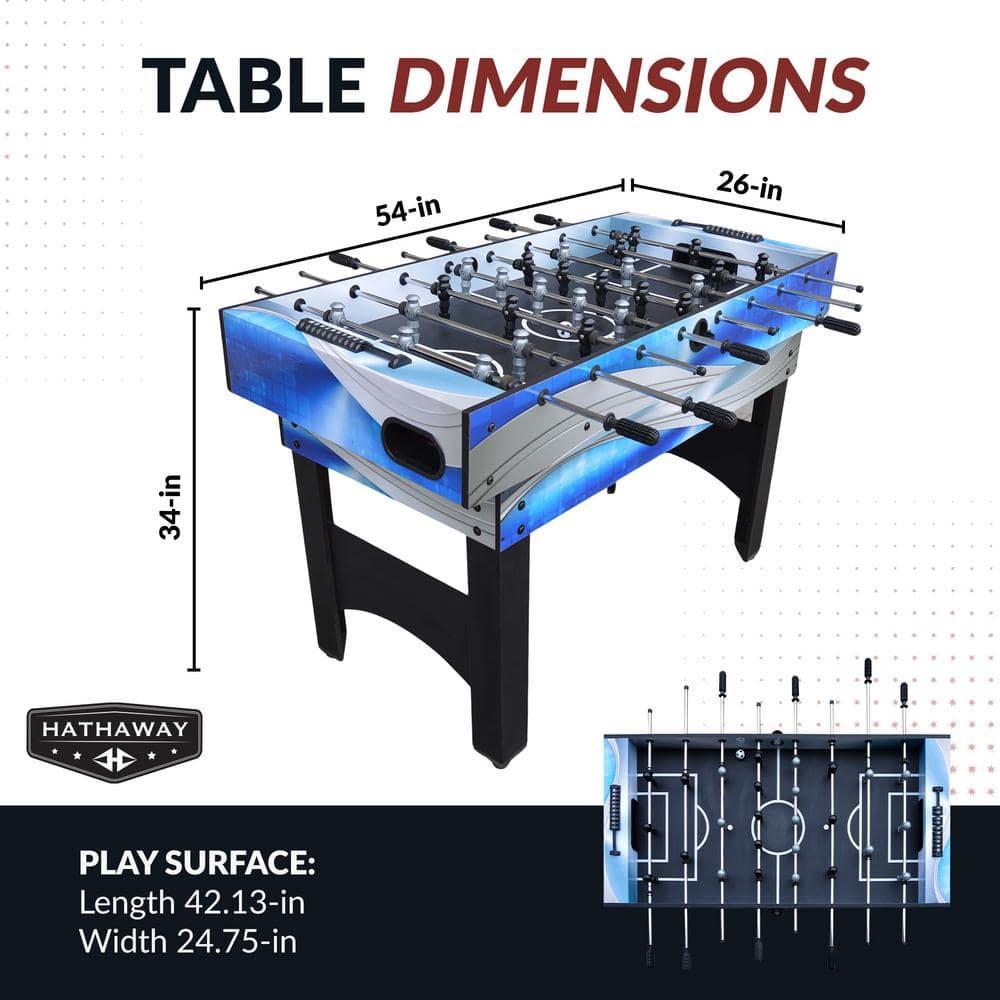 Hathaway Matrix 7-in-1 Multi-Game Table with Foosball, Pool, Tennis, 54-in