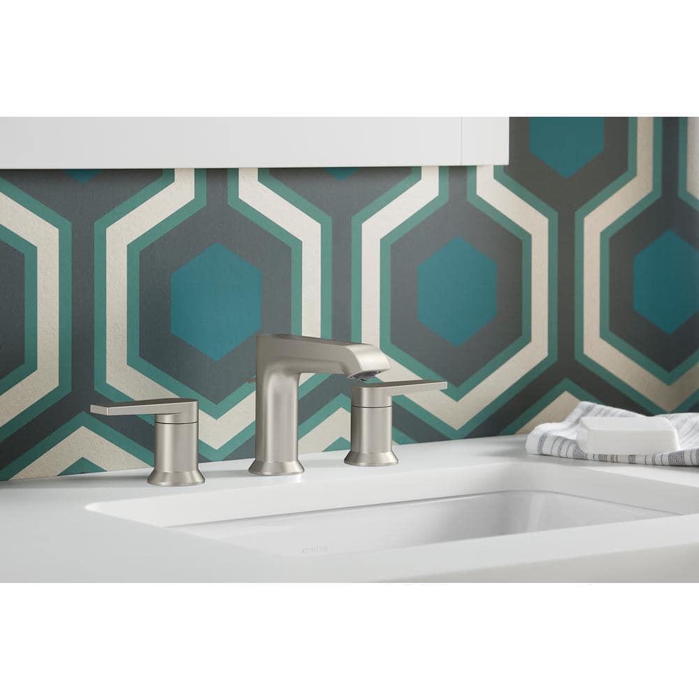 Kohler ® Hint ® Widespread Brushed Nickel Bathroom Sink Faucet