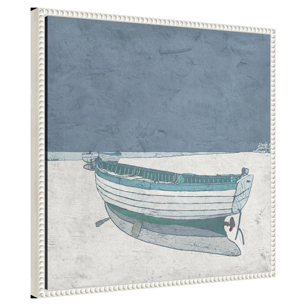 Amanti Art Boat Ashore I by Ynon Mabat Canvas Wall Art Print Framed 22 x 22-in.