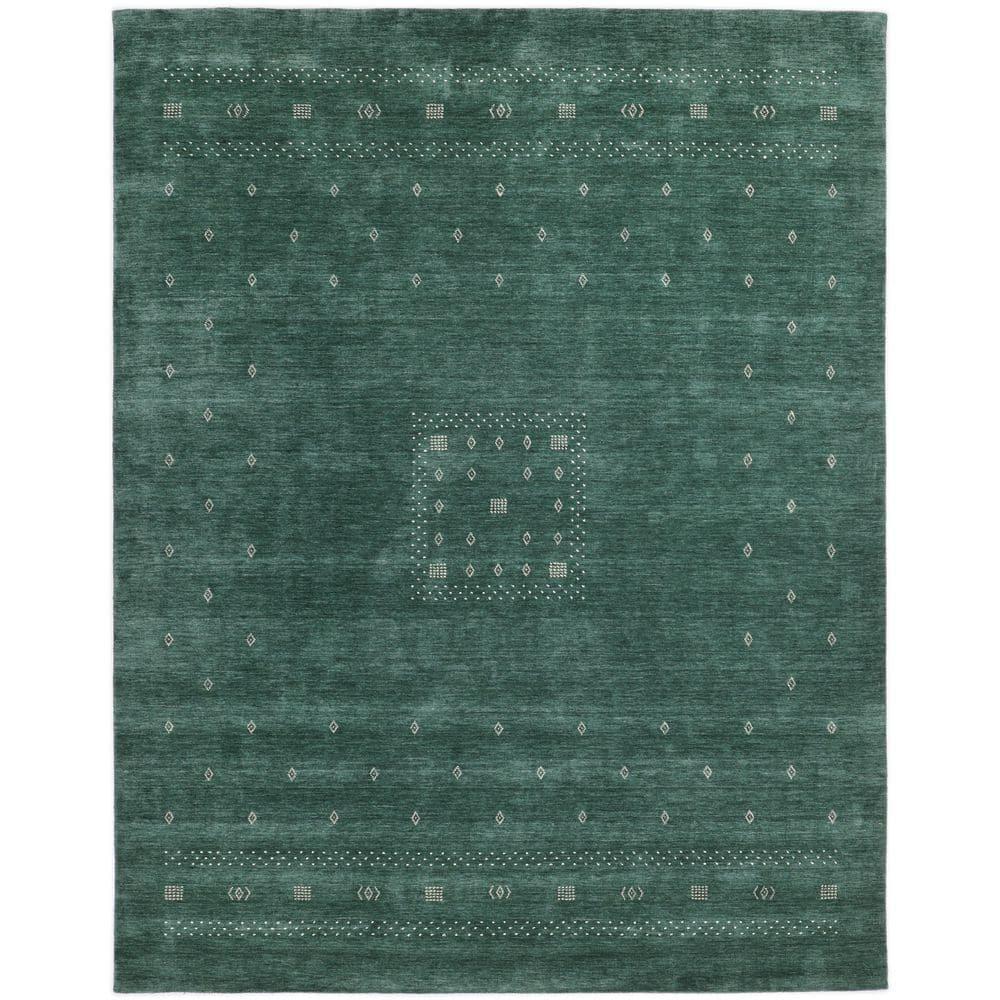 Cyrena Hand-Loomed Wool Rug - Green / 9' x 12'