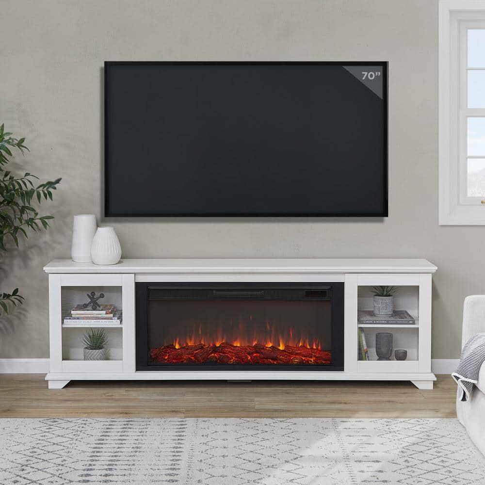 Real Flame Benjamin 81" Landscape TV Stand with Electric Fireplace by Real Flame