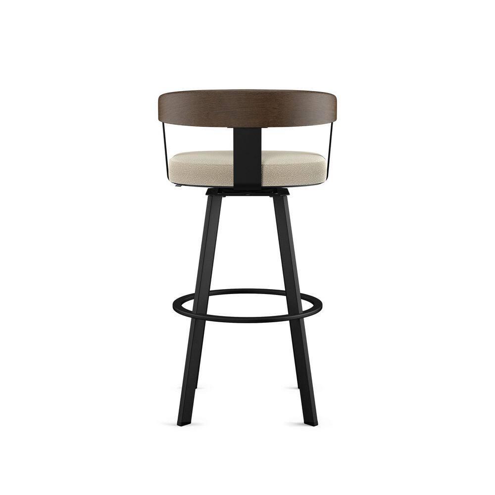 Amisco Lars Upholstered Barstool Cream/Black