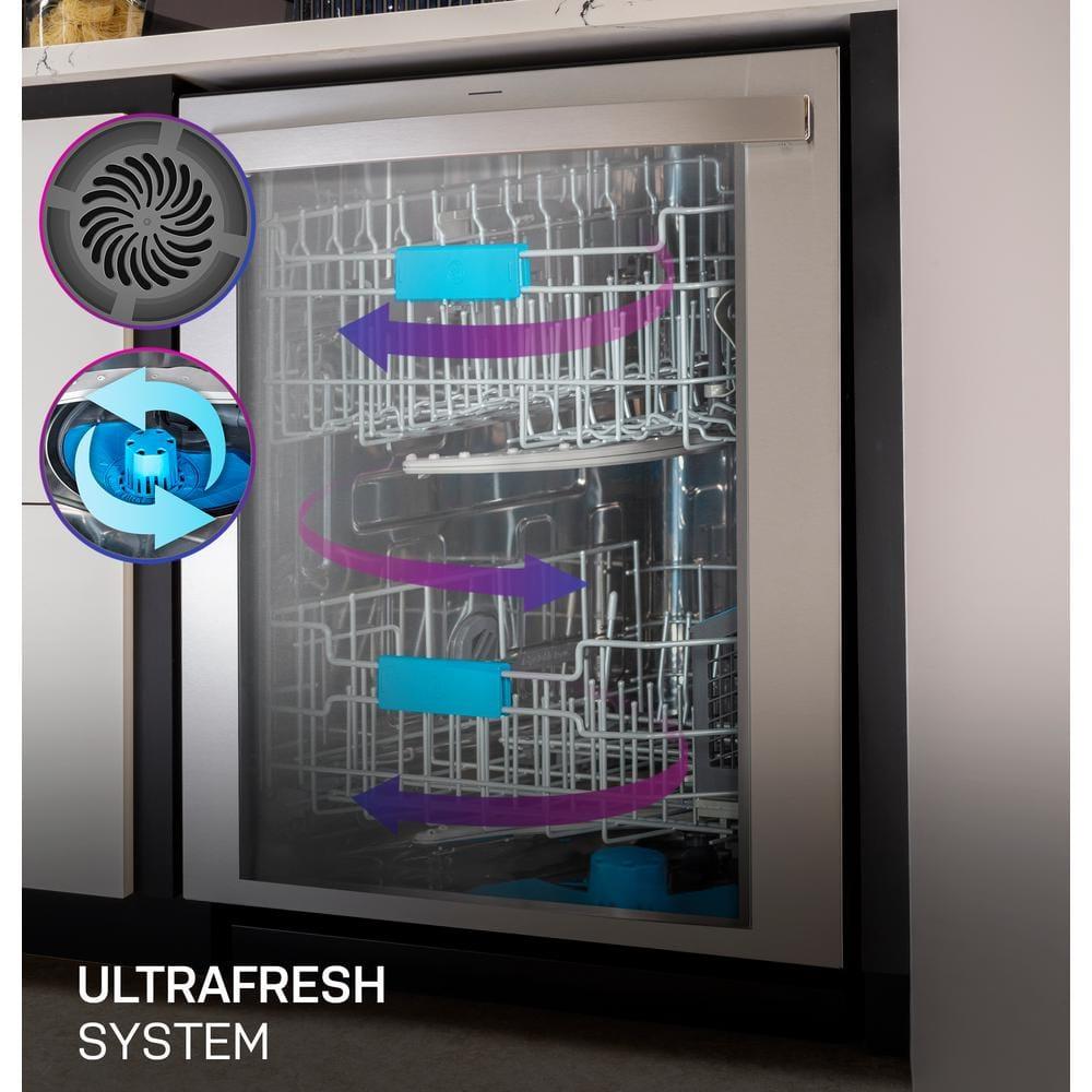 Ge Profile Pdt755s 24" Wide 16 Place Setting Built-In Fingerprint Resistant Top Control