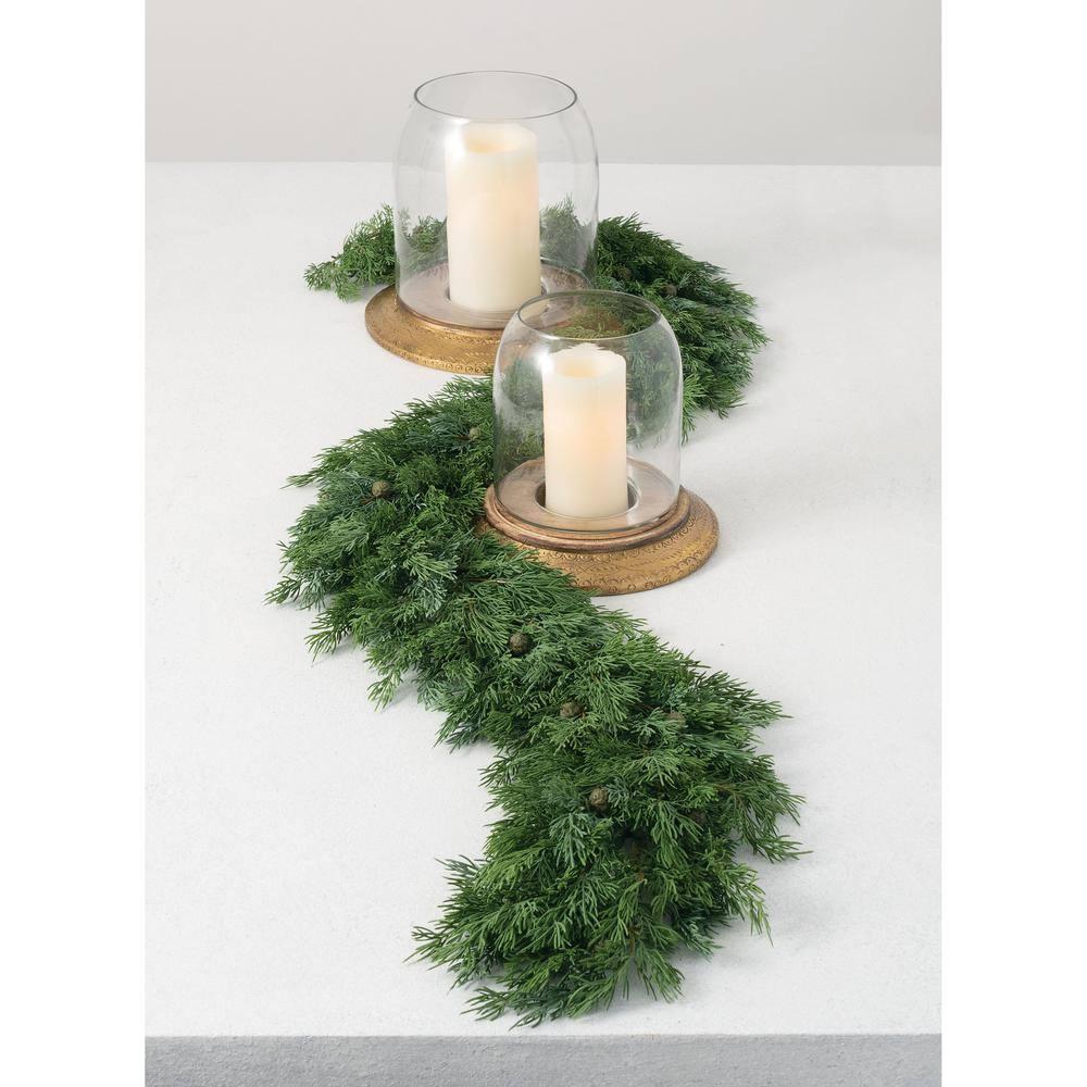 Sullivans Artificial Soft Touch Cedar Garland 80"L Green