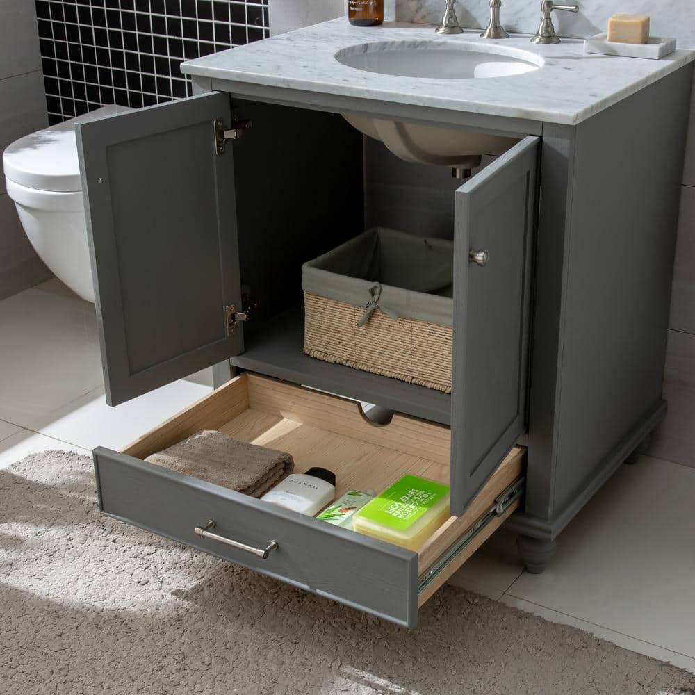 Melissa 30" Single Vanity - Grain White