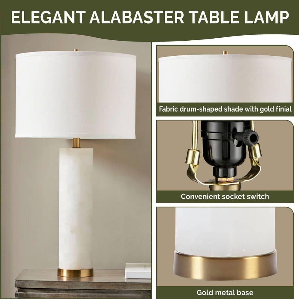 Everly Quinn Alabaster Table Lamp