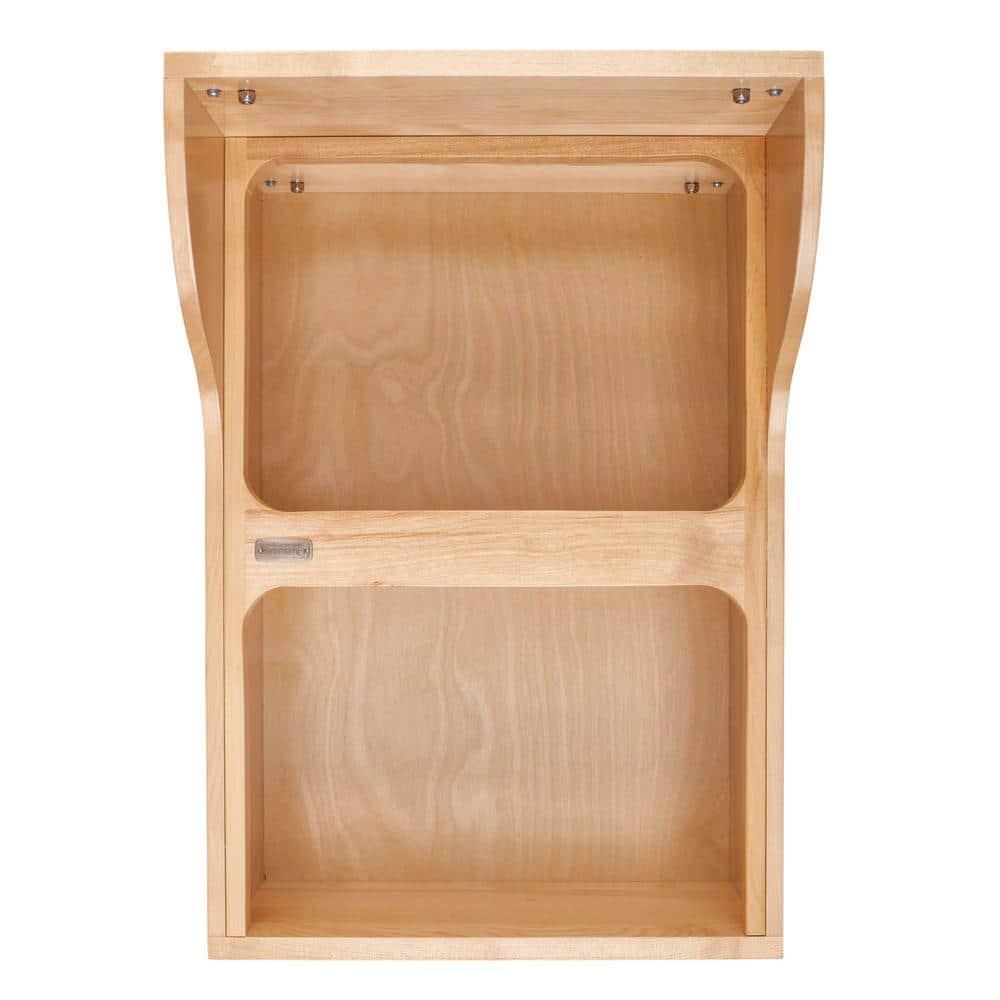 Rev-A-Shelf Pullout Trash Cans for Kitchen Cabinets 50 Qt 12.5 Gal Bottom Mounted, Undermount Soft-Close Slides, Silver, 4WCSC-2150DM-2