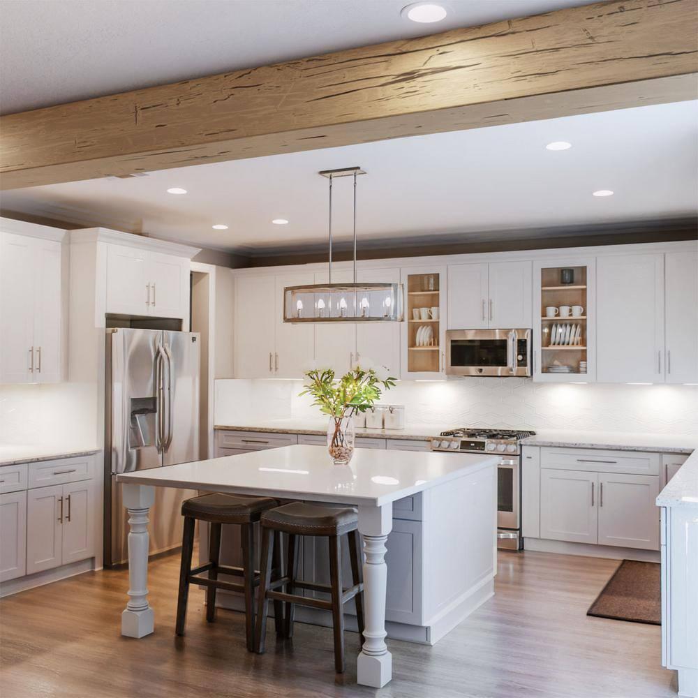 Ekena Millwork Hand Hewn Timberthane Faux Wood 3-Sided Ceiling Beam (U-beam)