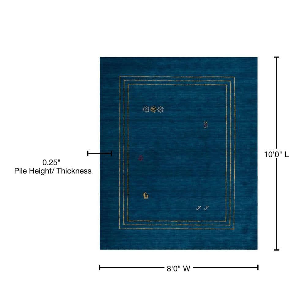 Himalaya HIM588 Hand Loomed Area Rug - Blue/Multi - 8'x10' - Safavieh.