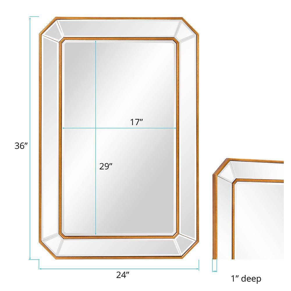 Howard Elliott 36"x24" Leopold Rectangle Wall Mirror