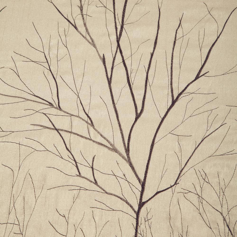 Andora Embroidered Branch Rod Pocket Single Curtain Panel