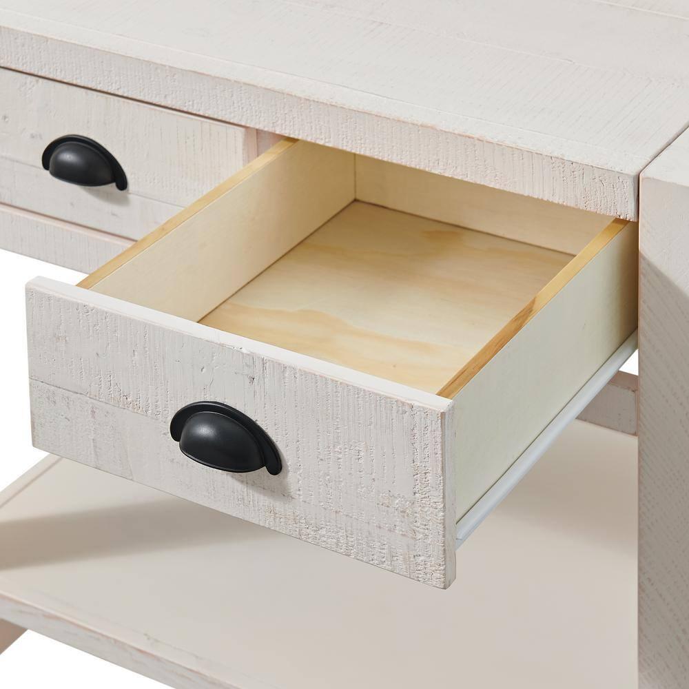 Arden 28" W Bohemian Style Rectangular Nightstand With 2 Drawers 1 Open Shelf With Hidden Fasteners