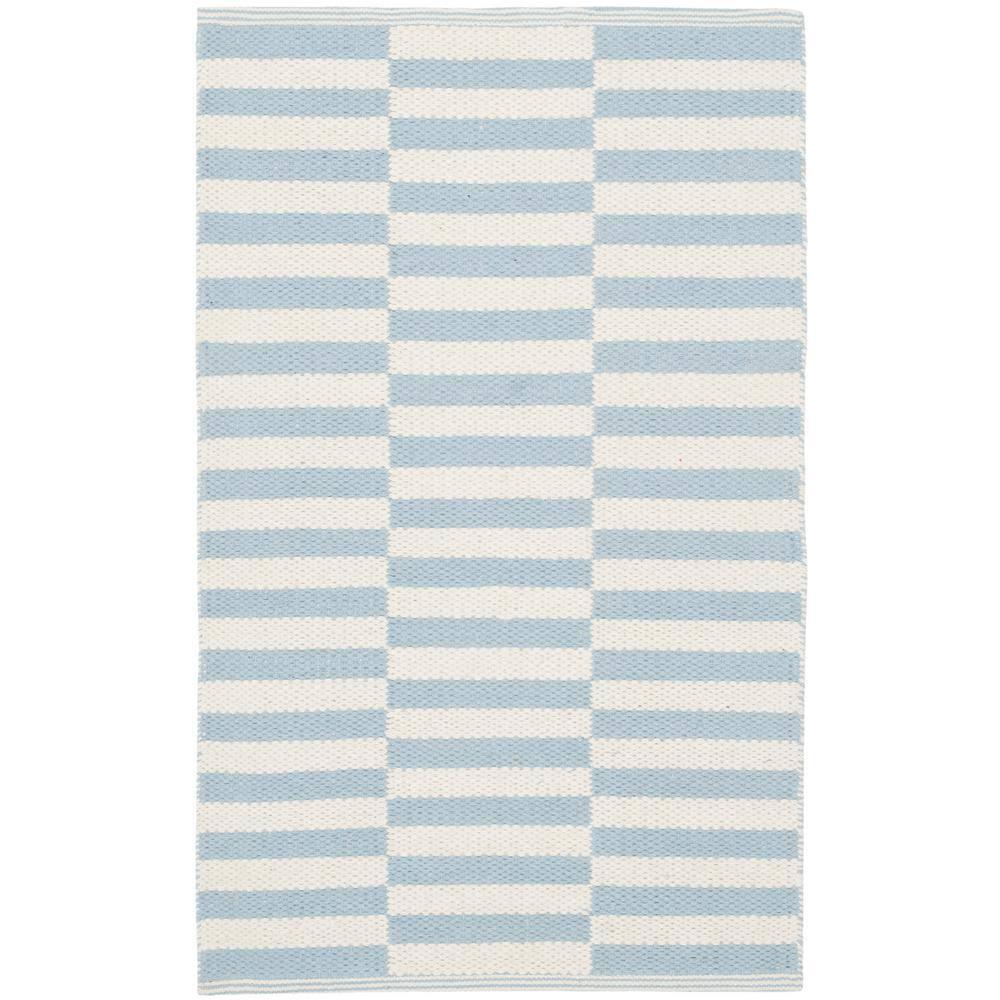 Montauk MTK715 Hand Woven Indoor Accent Rug - Ivory/Light Blue - 2'3"x3'9" - Safavieh