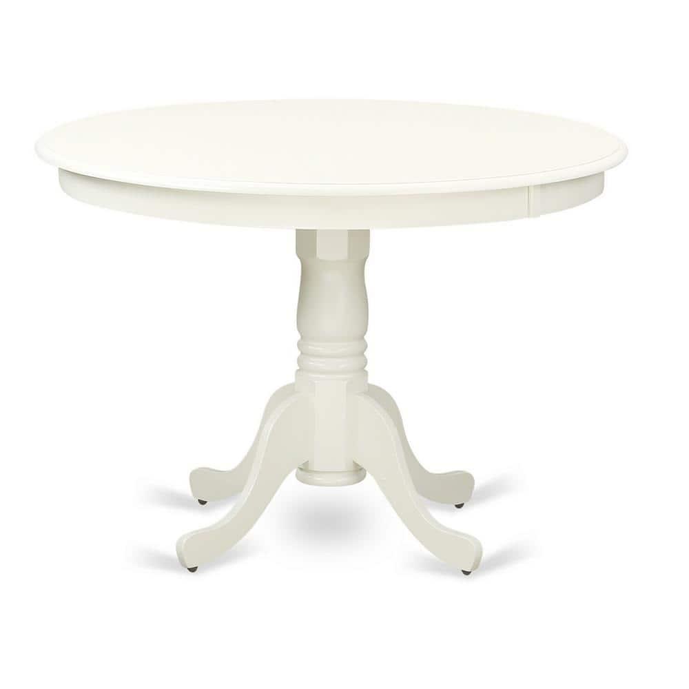 East West Furniture Hartland 5-piece Wood Dining Table and Chair Set in White