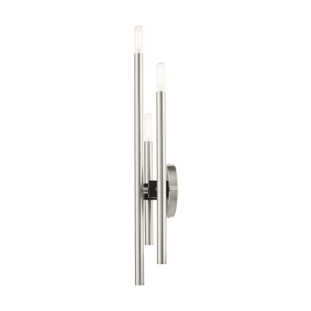 Livex Lighting Denmark 3 - Light Wall Light in  Brushed Nickel
