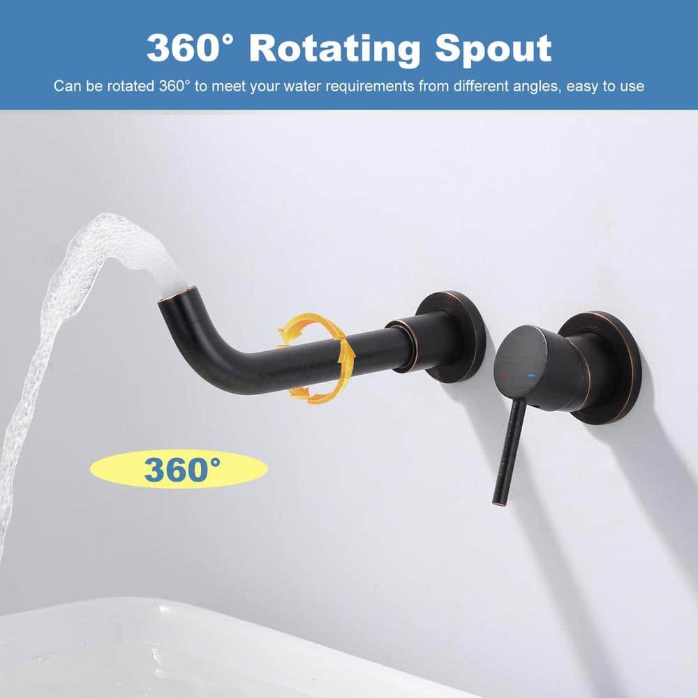 IVIGA Single Handle Wall Mounted Bathroom Faucet for Sink
