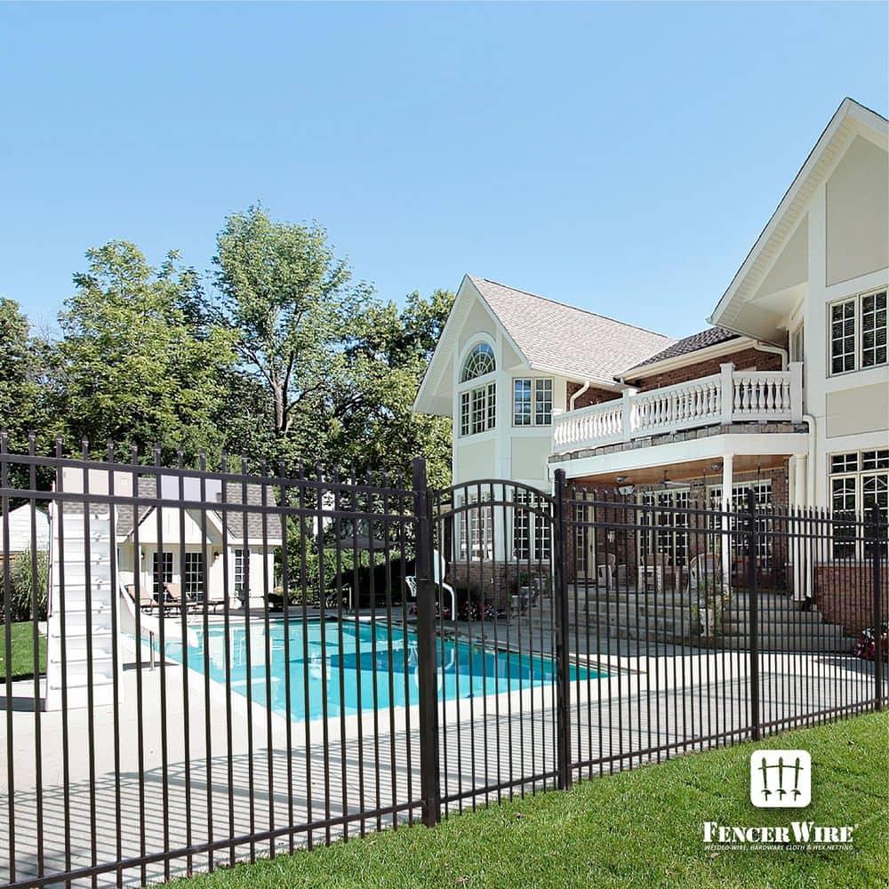 Fencer Wire Fencer Wire Heavy Duty 4/ 5/ 6FT H X 4FT W Arched Decorative Fence Gate with Gate Lock