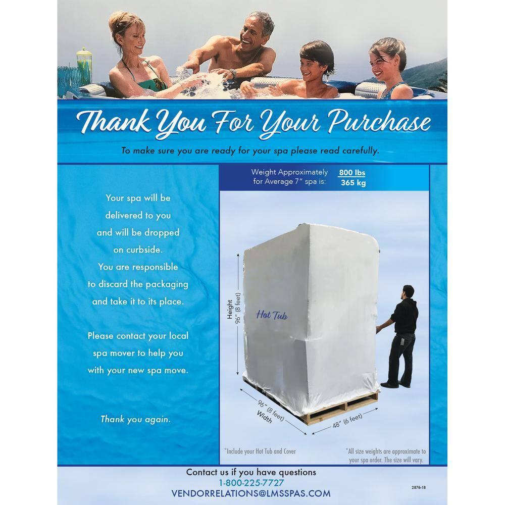 American Spas 6-Person 100-Jet Premium Lounger Spa Standard Hot Tub With Sound System And LED Waterfall