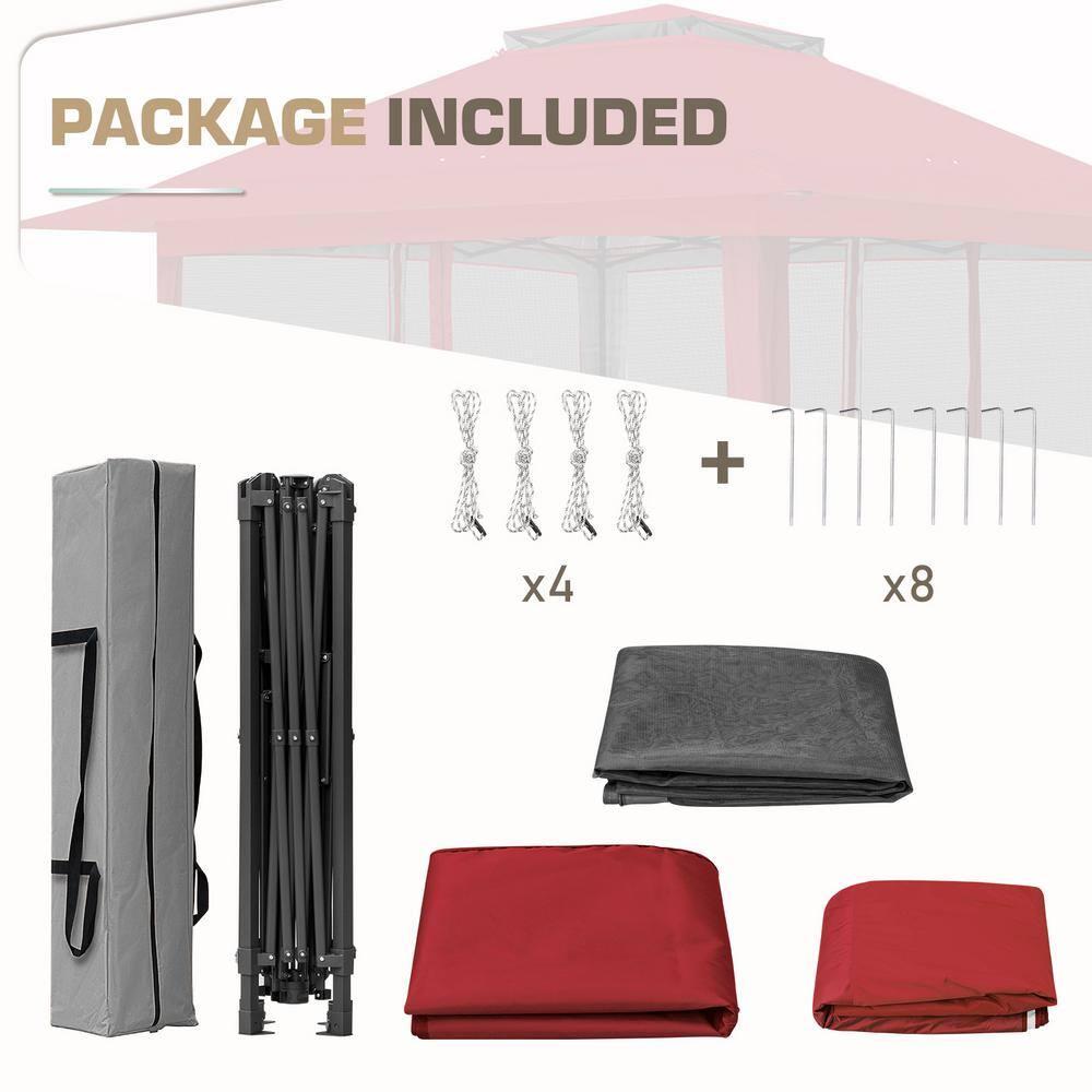 EAGLE PEAK Pop up Patio Gazebo 13 Ft. W x 13 Ft. D Metal Patio