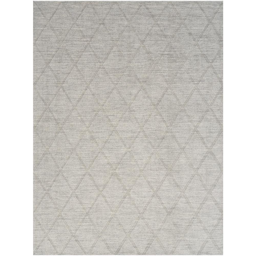 Nourison Wool Haven Grey Modern Wool Indoor Rug
