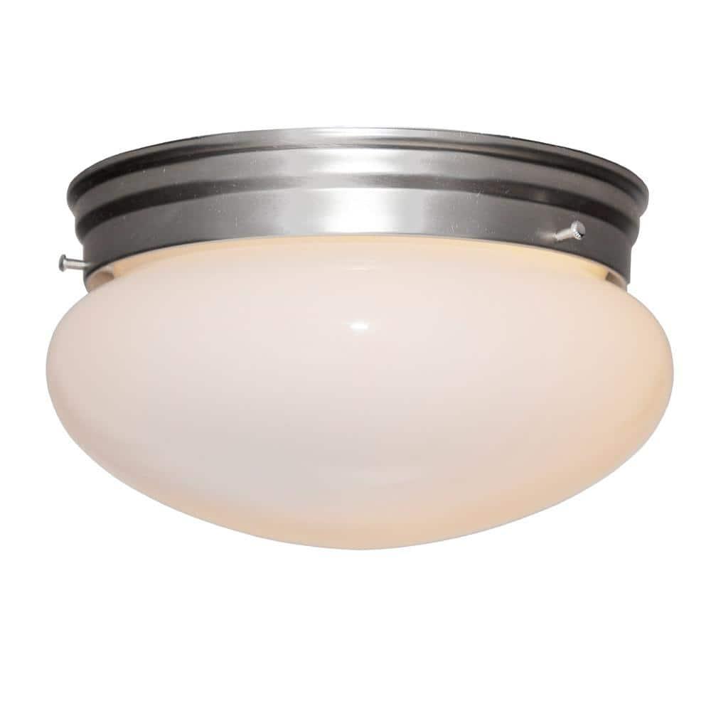 Designers Fountain 4732-PW Basic 9" Flushmount Pewter Finish Light Fixture