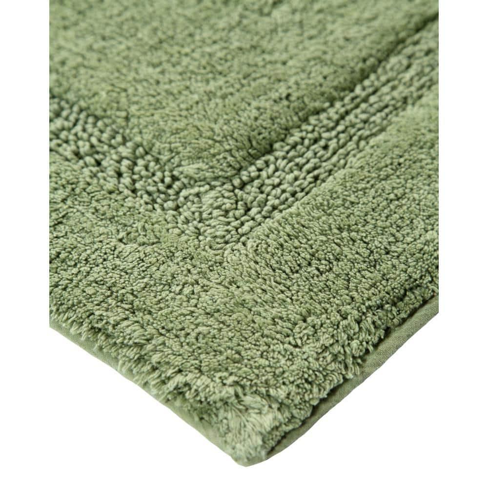 Saffron Fabs  Cotton Regency Bath Rug Sage Green 22 x 34
