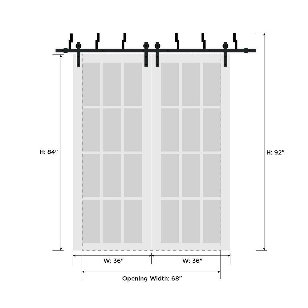 SARTODOORS Solid + Manufactured Wood Paneled Barn Door