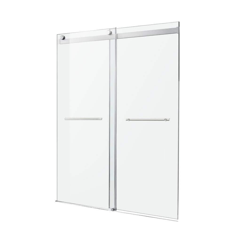 Kahn 60" W x 76" H Double Sliding Frameless Shower Door