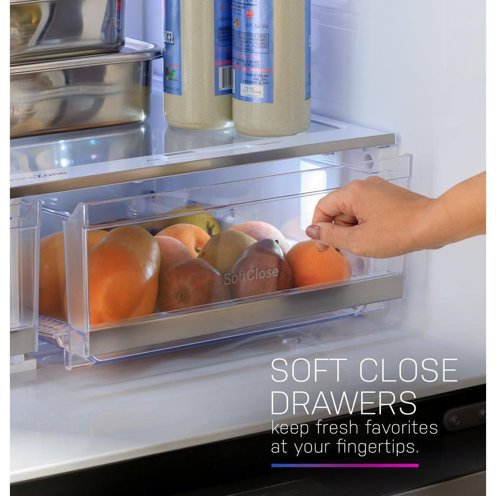 GE Profile™ Series Energy Star Smart 29 Cu. Ft. Fingerprint Resistant 4-Door French-Door Refrigerator