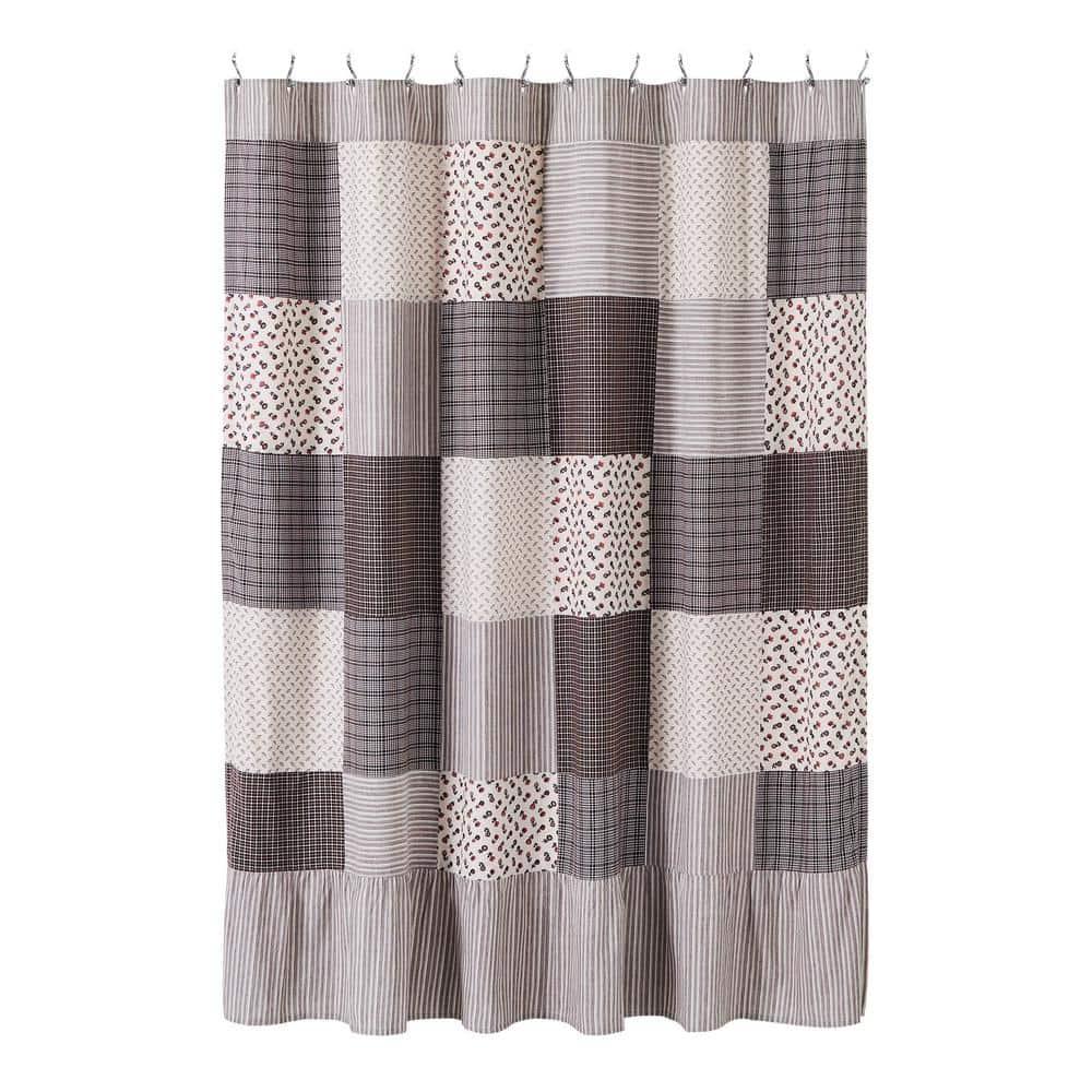 VHC Brands Florette Patchwork Shower Curtain 72x72