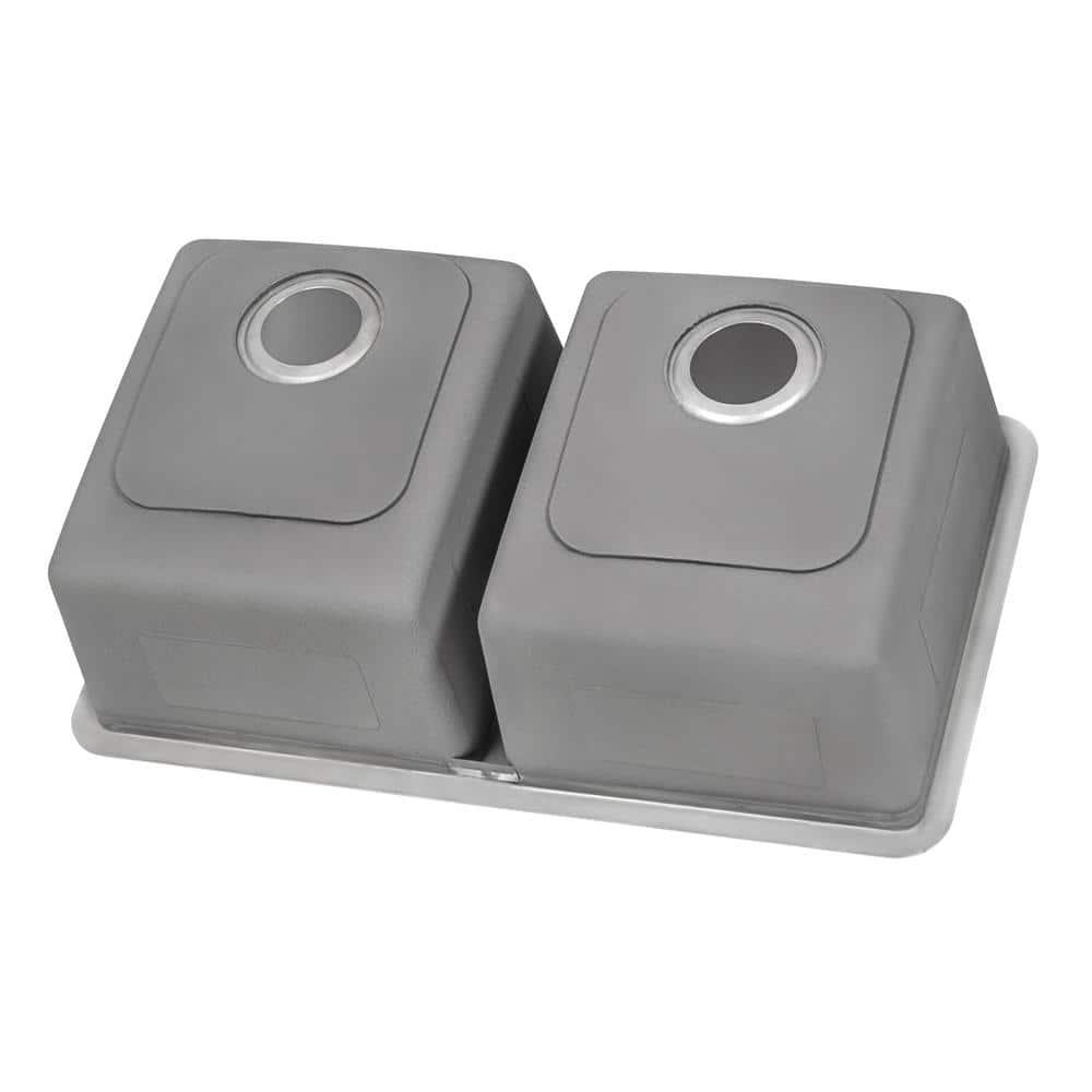 Ruvati RVM5077 Ruvati 28-inch Undermount Kitchen Sink 50/50 Double Bowl 16 Gauge Stainless Steel