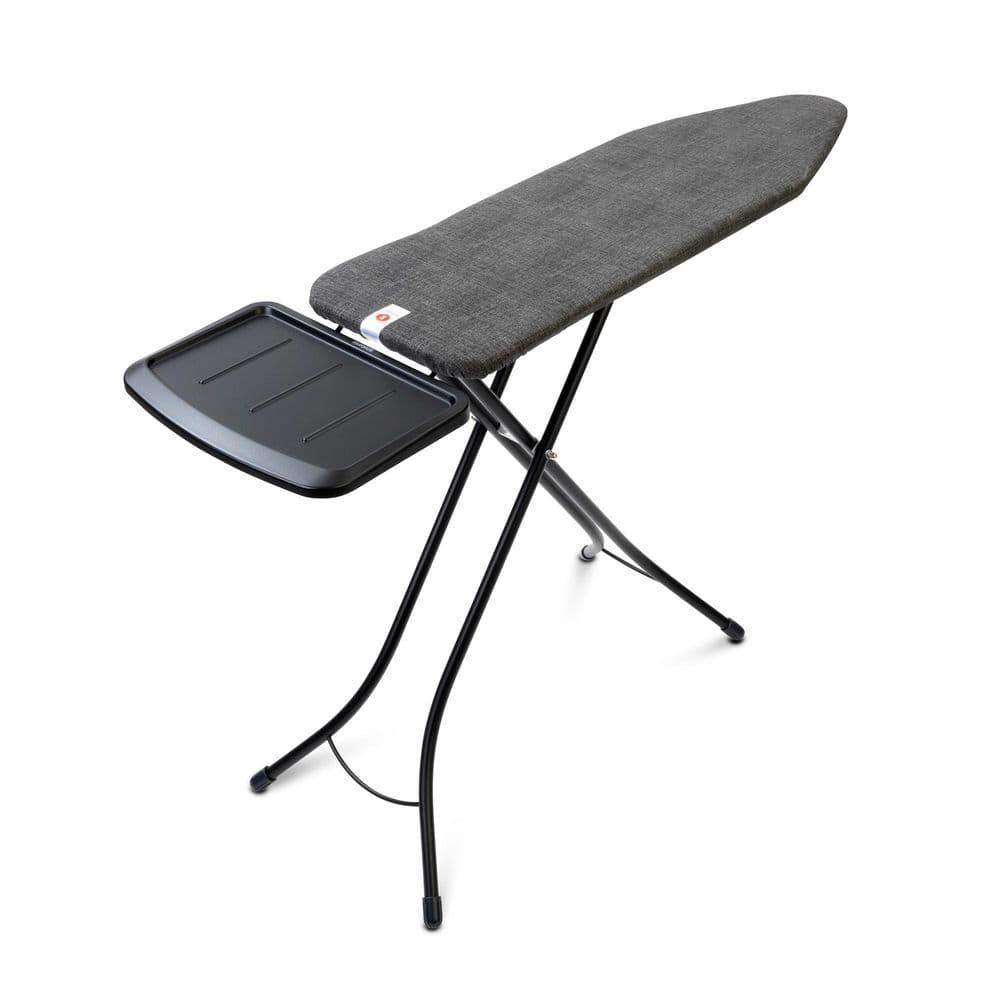 Brabantia Black Freestanding Folding Ironing Board with Metal Steam Unit Holder