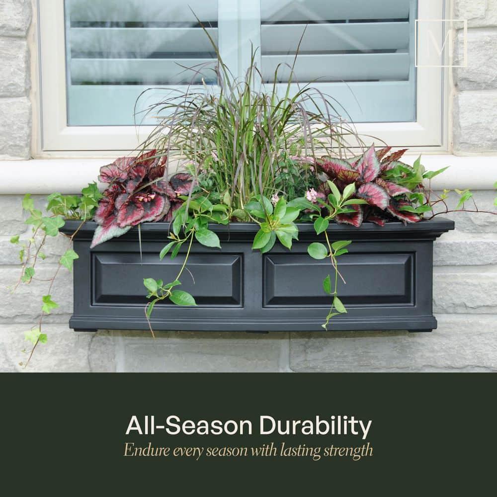 Nantucket Resin Window Box with Water Reservoir