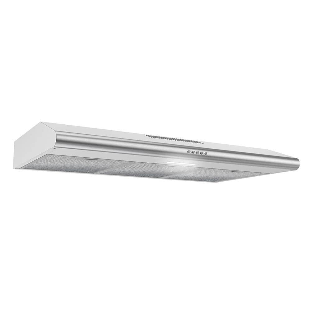 Streamline Amendola 36" 80 Cubic Feet Per Minute Convertible Under Cabinet Range Hood with Mesh Filter and Light Included