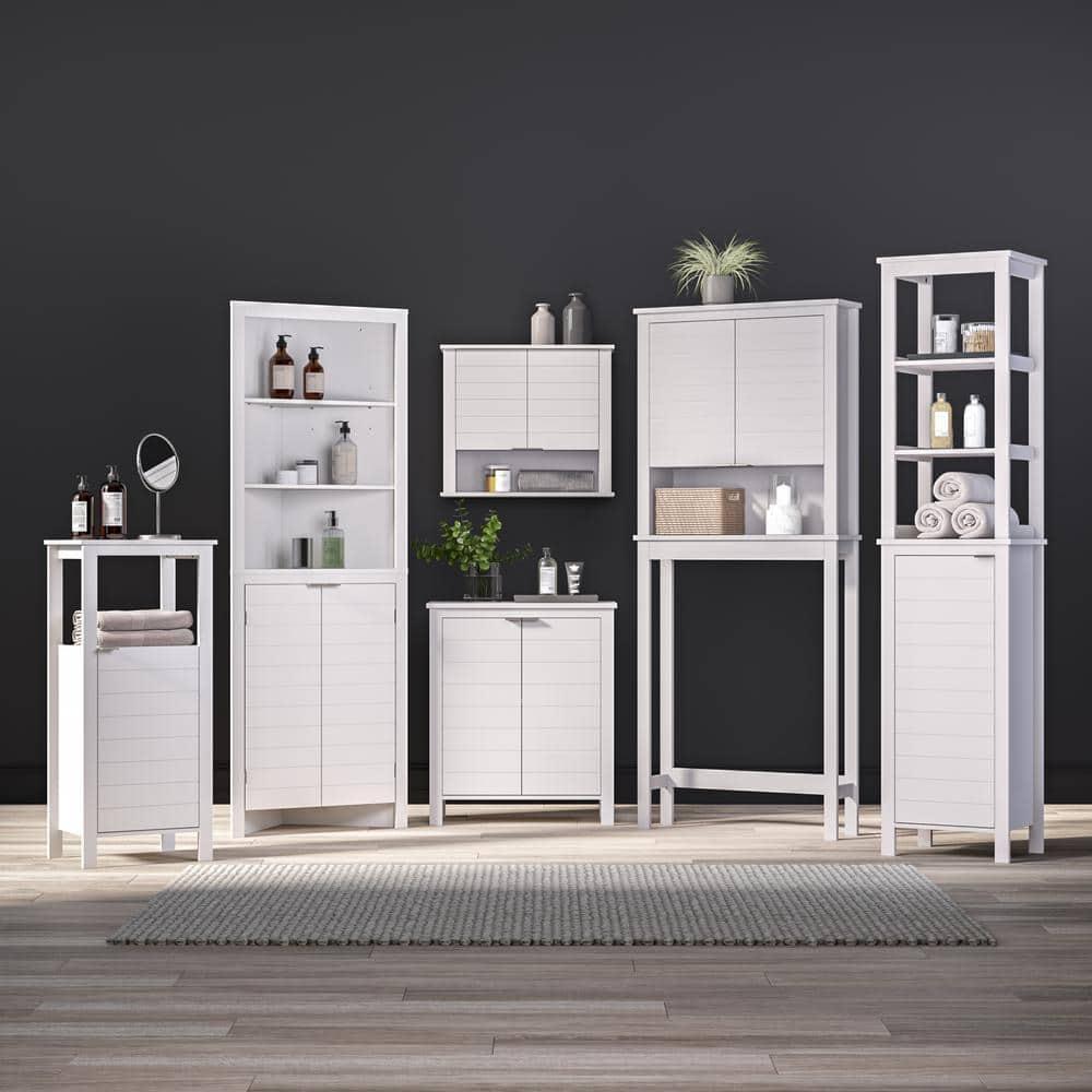 RiverRidge Home RiverRidge Madison Two-Door Bathroom and Laundry Wall Mount Storage Medicine Cabinet with Fixed and Adjustable Shelf