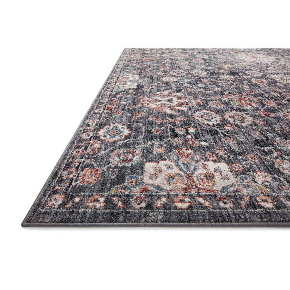 Loloi II Cassandra Collection CSN-03 Charcoal / Rust Oriental Area Rug 5'-3" x 7'-9"