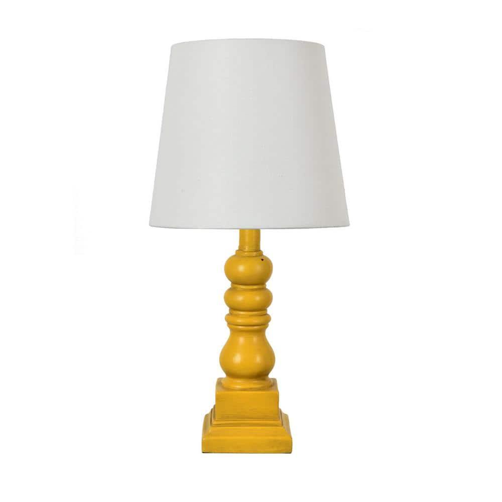 Conrad 18.5" Distressed Yellow Resin Table Lamp
