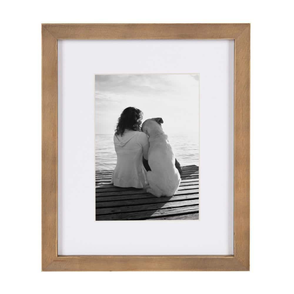 8" x 10" Matted to 5" x 7" Gallery Tabletop Frame Light Brown - Kate & Laurel All Things Decor