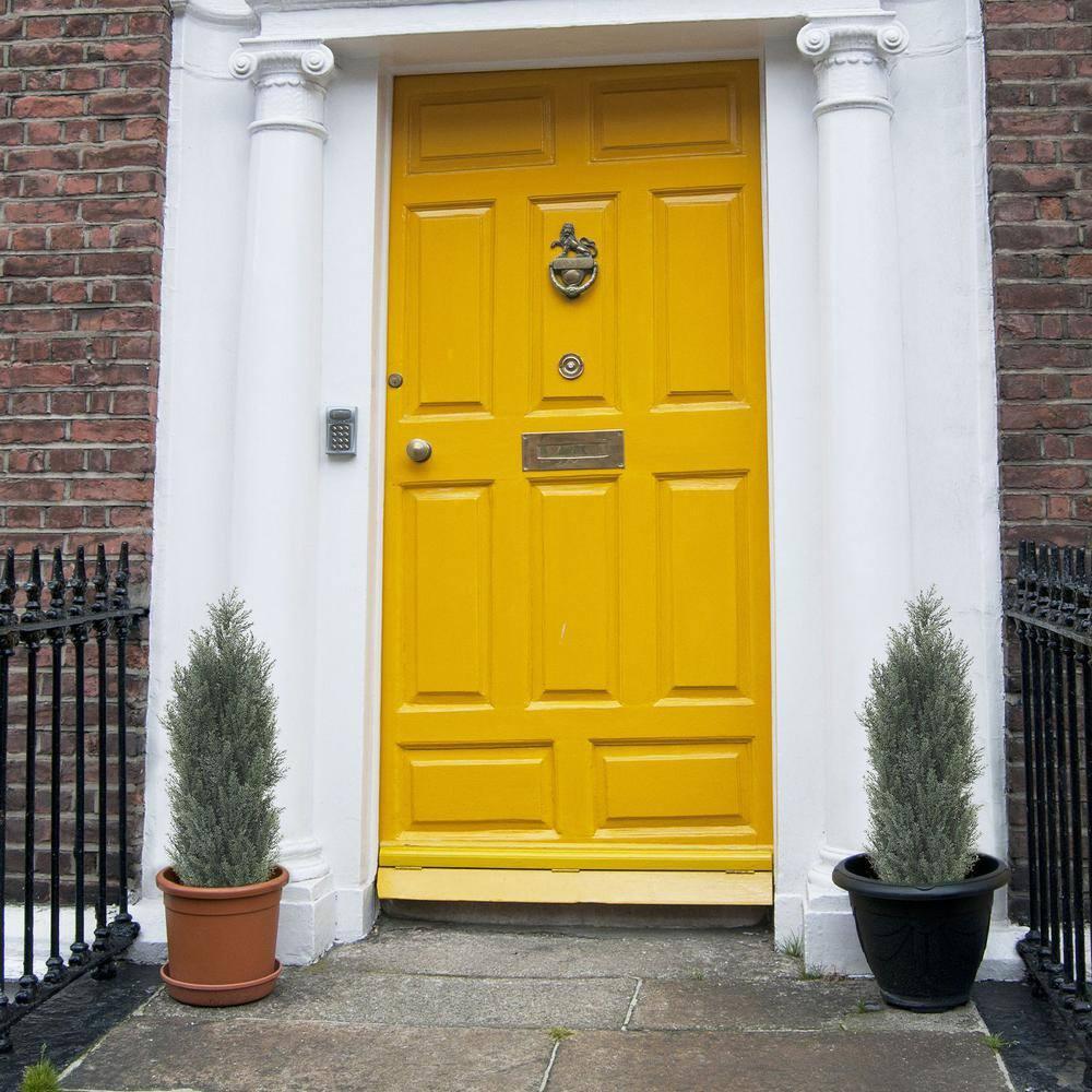 Poetree 2 Pack 3 ft Cedar Plants Outdoor Artificial Topiary Fake Tree UV Resistant Potted Tree for Porch Decor Faux Pine Tree