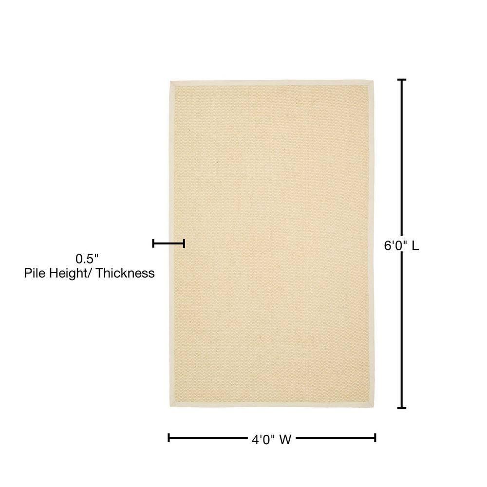 Natural Fiber NF525 Power Loomed Indoor Area Rug - Creme - 4'x6' - Safavieh.