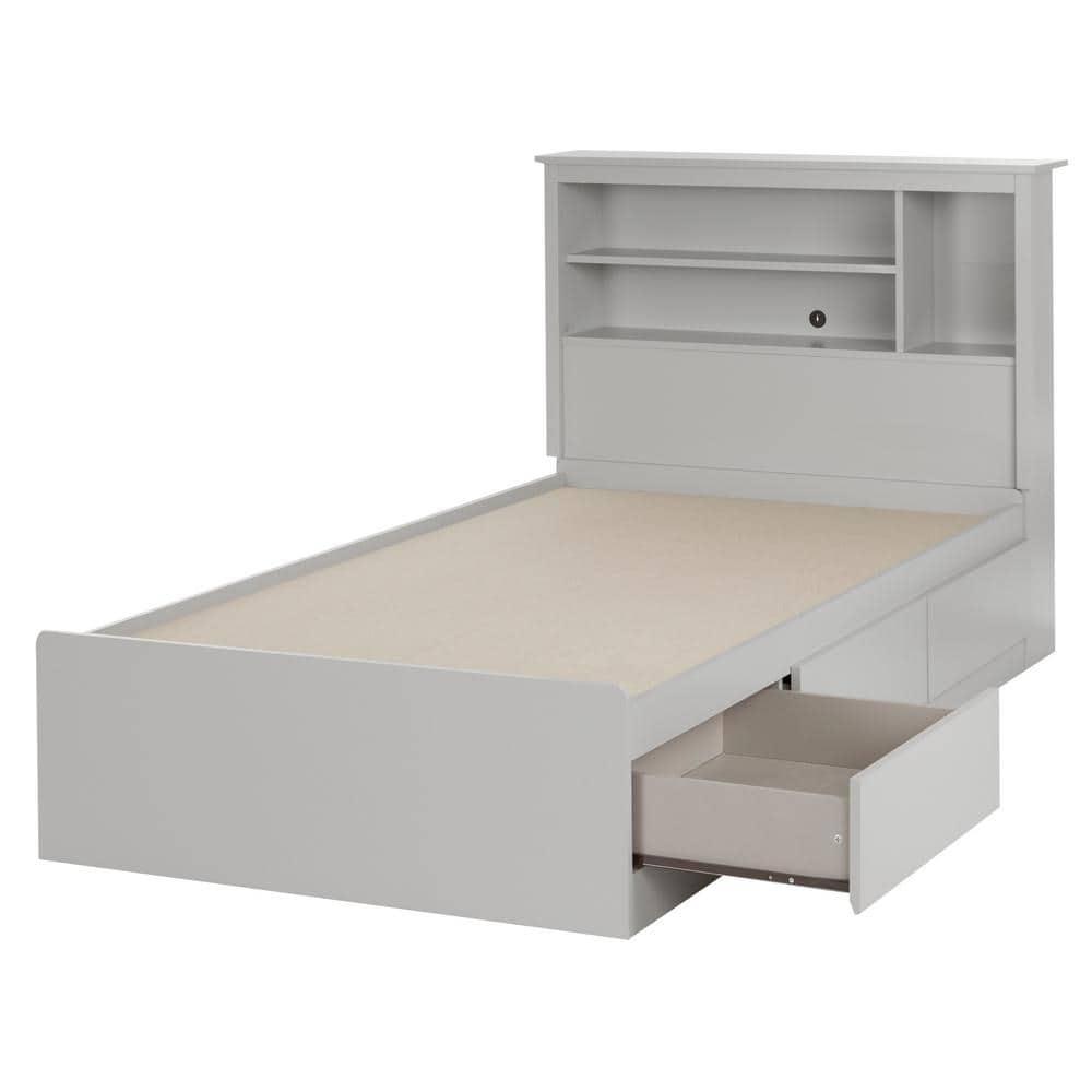South Shore Vito Mates Bed With Bookcase Headboard Set
