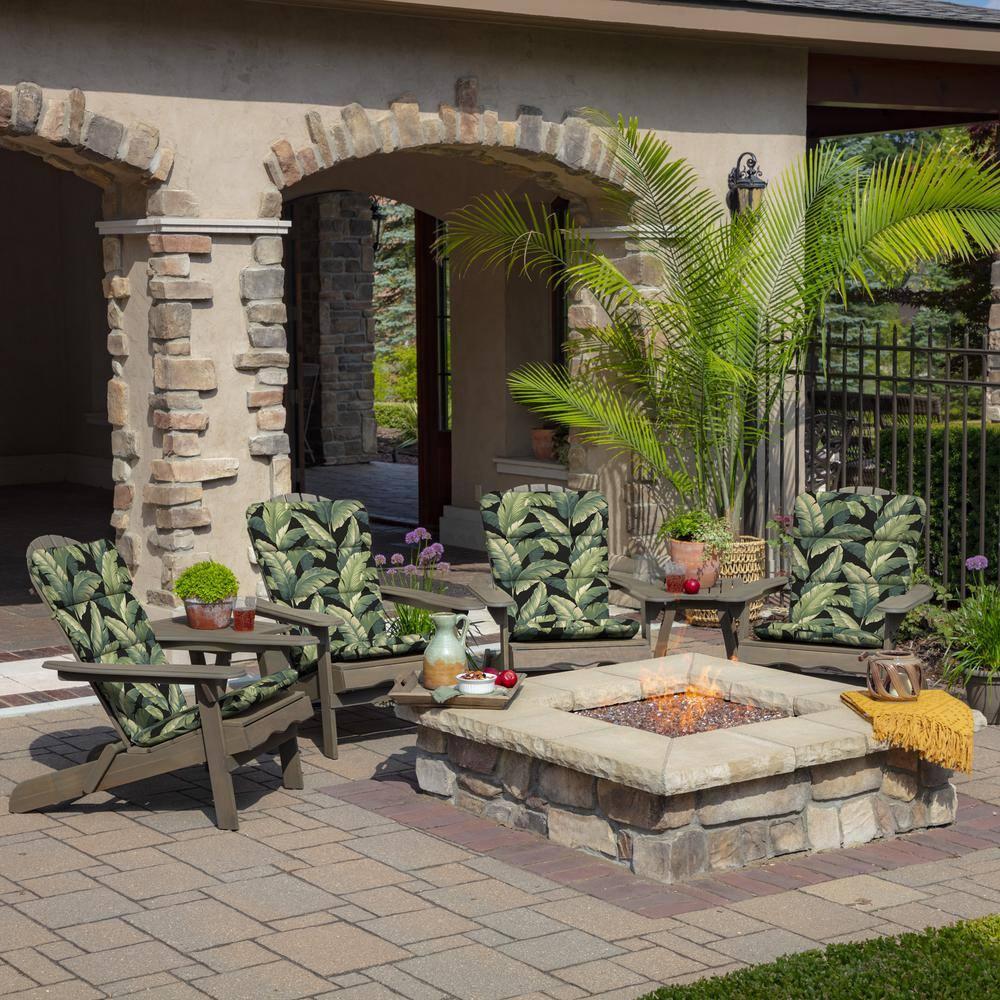 ARDEN Outdoor Rocking Chair or Adirondack Cushion, 20 x 17, Water Repellent, Fade Resistant, Onyx Cebu