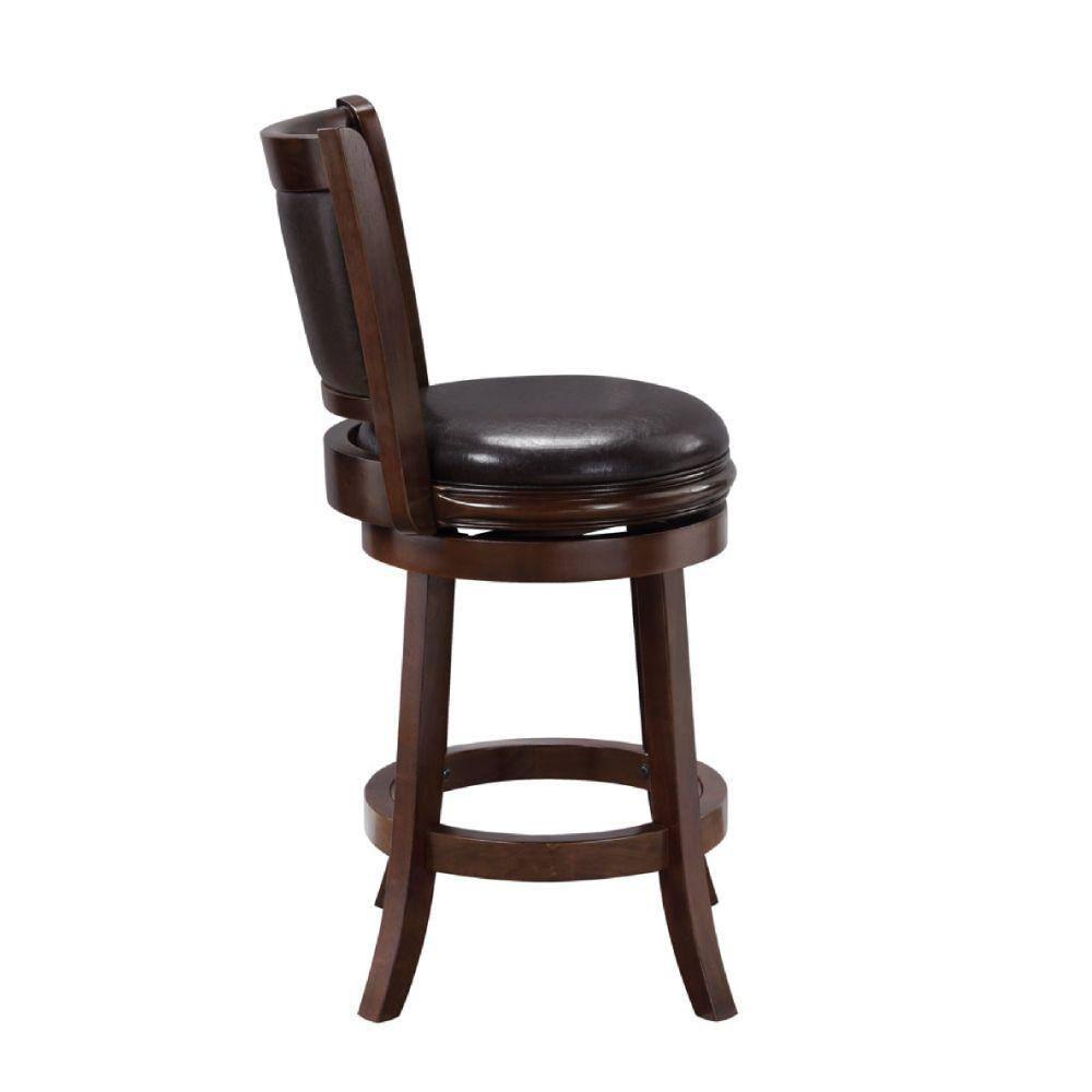 24 in. Augusta Swivel Stool, Cappuccino & Dark Brown
